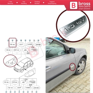ตราสัญลักษณ์โครเมียม BSP563-2 1.6 16V รุ่น 8200209130 ด้านขวา สำหรับรถยนต์ Megane MK2 และ Scenic MK2 - Product Image 5