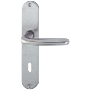 Juego de Placas Largas de Acero Inoxidable Cardiff E1850Z/302 F69 OB 72 mm DIN Izquierda/Derecha HOPPE para Puertas - Product Image 1