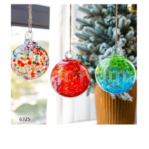 Ensemble de 3 boules d'ornement de Noël en verre soufflé pour décoration de jardin boule d'arbre de Noël boule d'ornement brillante pour décoration de fête - Product Image 1