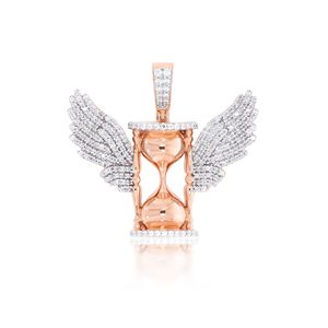 นาฬิกาทรายเพชรทรงกลมพร้อมจี้หรูหรามีปีก - Product Image 2