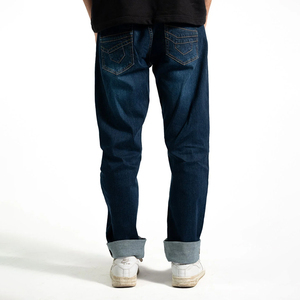 กางเกงยีนส์ขาตรงสำหรับผู้ชาย, กางเกงยีนส์ลำลองขายาวระบายอากาศปานกลางปรับแต่งได้ - Product Image 5