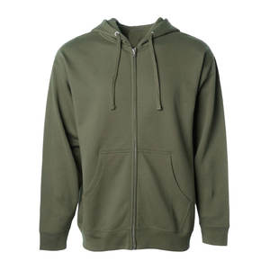 Sudadera con capucha y cremallera con logotipo personalizado unisex, chaqueta informal de algodón 100% de peso pesado para hombre, técnica bordada, temporada de invierno - Product Image 3