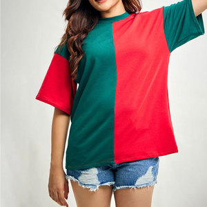 T-shirt graphique oversize en coton premium pour femme, prêt à personnaliser, fournisseur en gros OEM ODM - Product Image 1