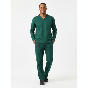 Ensemble de blouses médicales pour hommes de haute qualité, tissu durable et léger, moderne, parfait pour le personnel de santé, clinique médicale, uniforme de travail quotidien - Product Image 2