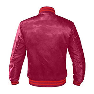 Veste de baseball en satin imperméable légère en gros pour hommes, design personnalisé, abordable et confortable - Product Image 5
