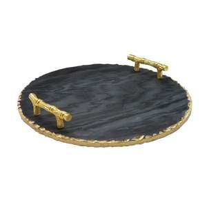 Plateau en marbre contemporain, parfait pour le rangement décoratif, le service et l'amélioration de l'esthétique moderne de la maison - Product Image 3