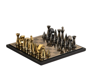 Coronas de ajedrez sólidas de aluminio antiguo, tablero de ajedrez superior barato directo de fábrica para juegos de interior con tablero de madera de diseño único - Product Image 3