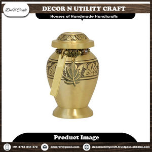 Urne de crémation en métal artisanale de style européen Design antique Forme de taille personnalisée pour les cendres d'animaux de compagnie humains-Commémorant les êtres chers - Product Image 5