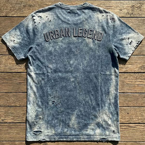 Amerikaanse belastingvrije streetstyle heren T-shirt 100% katoen zwaargewicht DTG print grafische borduurlogo T-shirt met letter - Product Image 2