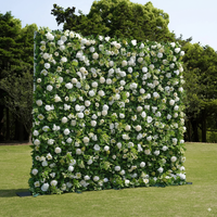 Backdrop Dinding Bunga 8x8, 8ft X 8ft, Dekorasi Bunga Palsu untuk Pernikahan, Photo Booth, Upacara, dan Acara
