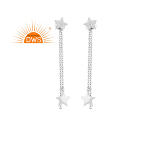 ต่างหูพลอยบุษราคัมสีขาวธรรมชาติดีไซน์ใหม่ดีไซน์ใหม่จากผู้ผลิต - Product Image 1