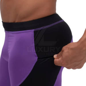 Venta superior Hombres Leggings ajustados para correr Gimnasio Deporte Fit Leggings Logotipo personalizado Leggings En stock - Product Image 5