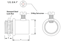 Ensemble de conduits EMT 1/2 "avec connecteur à vis en acier zingué Raccord de tuyau d'accouplement électrique Accessoires de conduits rigides