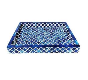 Plateau de service décoratif en bois avec incrustation d'os, fait main, couleur personnalisée, de qualité supérieure, pour la décoration de la maison, la cuisine, l'hôtellerie et la restauration - Product Image 4