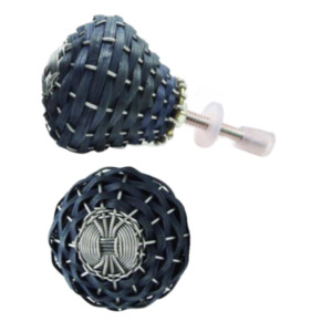 Boutons de tiroir en métal tissé en bambou moderne faits à la main Vintage rétro tirer et poignée pour cuisine chambre salle de bain commode salon - Product Image 2