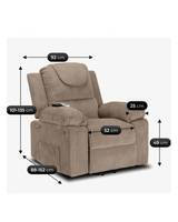 Fauteuil inclinable électrique pas cher avec massage et chauffage, siège de relaxation en similicuir, fauteuil inclinable moderne pour la maison
