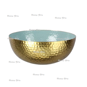 Design tendance en laiton Fruits secs chocolat bol de service forme ronde taille personnalisée couleur or bol de service alimentaire - Product Image 4