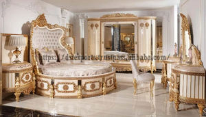 Ensemble de meubles de chambre à coucher en teck de style Maharaja, taille personnalisée au Royaume-Uni, ensemble de meubles de chambre à coucher DSTEXPORTS, lit sculpté à la main, tables de chevet - Product Image 4