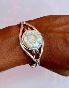 Bracelet et bracelet faits à la main en nacre en argent sterling 925 Belles femmes Bracelet et bracelet - Product Image 1