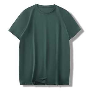 T-shirts d'été à manches courtes pour hommes, col en V, couleur unie, en coton et polyester, personnalisables, pour fabricants - Product Image 2