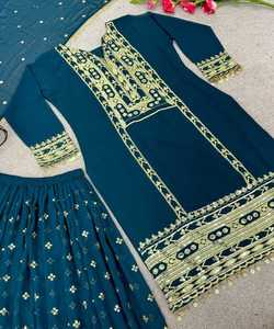 Estilo indio pakistaní Salwar kameez listo para damas traje de algodón cosido vestidos de mujer elegantes - Product Image 4