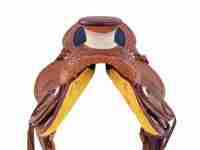 Selle Western Premium Big Horn, arbre en fibre de verre, cuir de buffle, travail artisanal, garde-boue pré-tourné, 16 pouces, personnalisable, rembourrage doux