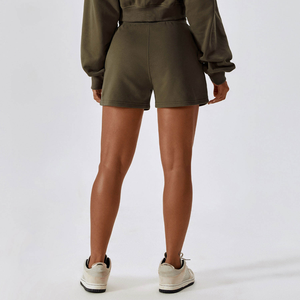 WANG SPORTS <b>Women's</b> High Quality 100% Polyester <b>Bermuda</b> <b>Shorts</b> Custom Logo Quick Dry Loose Drawstring Vintage High Waist Design - Product Image 3