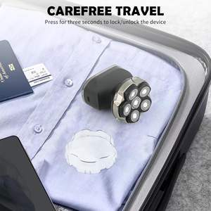 Afeitadora Rotativa 6D para Hombre, Rasuradora Eléctrica para Cabeza Calva con Pantalla LED, Uso en Seco/Húmedo, Carga USB, Cabezal Magnético, Resistente al Agua IPX7, Repuesto de Cabezal - Product Image 3