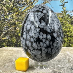 Wholesale Natural Obsidian <b>Egg</b> Snowflake Crystal Healing Feng Shui Home <b>Decor</b> Energy Balancing Gemstone Trusted Manufacturer - Product Image 4