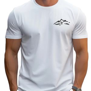 Camiseta de algodón 100% transpirable de estilo fino a la moda para hombre, camisetas ajustadas con cuello en V, camiseta de manga corta para hombre de talla grande - Product Image 2