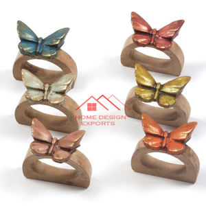 Anneau de serviette de table en forme de poisson, porte-serviettes en bois écologique, design tendance, anneau de serviette en bois - Product Image 6