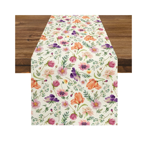 Fourniture en vrac Design personnalisé Style luxe lavable 100% coton brodé chemin de table avec logo personnalisé - Product Image 1