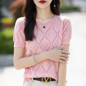 Camisas de mujer de manga corta moda Unisex camisetas de cuello redondo mujeres camisetas - Product Image 4