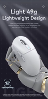 Souris de jeu Attack Shark X3, connexion tri-mode, légère, 26000 DPI, souris gamer pour PC, ordinateur portable