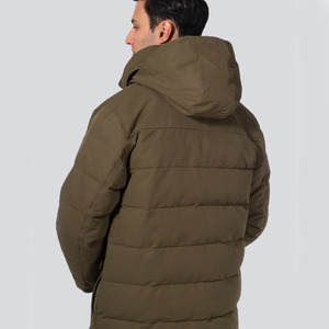 Chaqueta acolchada de burbujas personalizada con estilo y cómoda para hombre, abrigo cálido de invierno con cremallera, abrigo de lona de talla grande para exteriores - Product Image 3