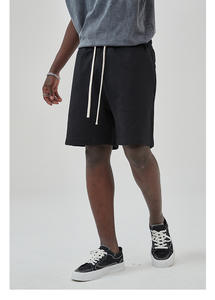 Pantalones cortos de gimnasio para hombre, nuevo estilo, elásticos, transpirables, de secado rápido, con bolsillo, para corredor, deportivos, tejidos teñidos lisos - Product Image 4