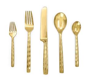 Hotel Cutlery Set Casted Gold <b>Spoon</b> Restaurant Utensil Wedding Cutlery - Product Image 5