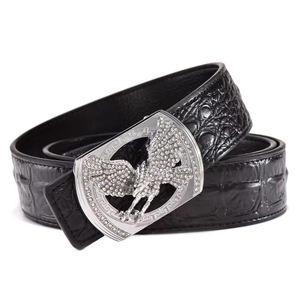 Durable Craftsmanship Classic Design Premium Finish Waterproof Breathable Business Casual Use Mens <b>Genuine</b> <b>Leather</b> <b>Belt</b> Steel - Product Image 2