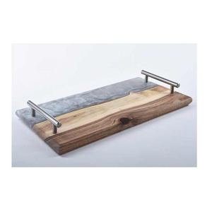 Bandeja para servir de resina epoxi de madera ecológica de alta demanda Patrón de modelo de estilo alimenticio para uso diario en restaurantes Hoteles Hogar - Product Image 6