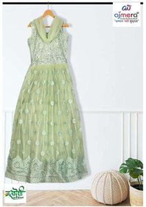 Robe de soirée Ajmera élégante, broderie naturelle, écologique, séchage rapide, pour réception de mariage, longueur ras du sol, sans manches, moderne - Product Image 4