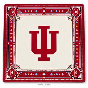 Amerikanische Mahjong-Matte 80x80cm (ca. 31,5 Zoll) 3mm Gummirückseite mit genähtem Rand - Indiana University <span class=keywords><strong>Bloomington</strong></span> - Product Image 1