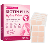 Patch topique Biotine Plus, patch de supplément vitaminique, patch de soin beauté pour la chevelure, la peau et les ongles, logo personnalisé, vente en gros