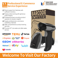 Escáner de Código de Barras Portátil Xincode, Lector de Códigos QR 2D, Escáner de Precios Inalámbrico para Punto de Venta, Venta al por Mayor de Fábrica, OEM