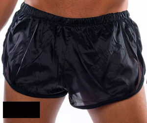 Shorts en maille transparente à taille élastique, mini shorts en maille transparente à séchage rapide, shorts pour hommes 100% polyester, mini shorts transparents pour garçons - Product Image 4