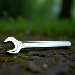 32 mm Open-End <b>Wrench</b> with Key White and Black 272 mm Length - Product Image 3