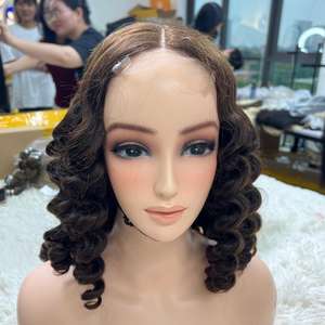 วิกผมตรง100% ผมมนุษย์เครื่องไม่ใช้ผมแท้เวียดนามเส้นด้ายสองชั้นทุกสี - Product Image 4