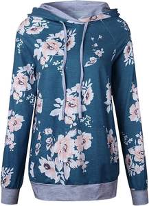 Sudaderas con capucha de mezcla de algodón de alta calidad y peso ligero personalizadas para mujer - Product Image 4