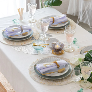 Napperons ronds en nacre personnalisés Napperon rond MOP Tapis de table Chargeurs faits à la main - Product Image 6