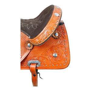 Venta al por mayor de sillas de carreras de barril hechas a mano de cuero genuino Premium Western Horse Saddles Bulk Rodeo Saddles Cowboy Tack Factory - Product Image 6