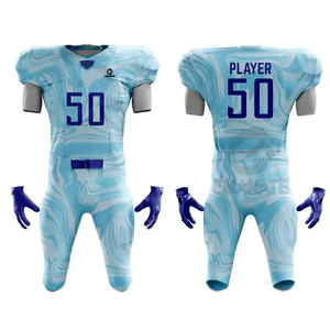 Ventes en gros de maillots de football américain à sublimation, impression par transfert, emballage personnalisé, ensembles uniformes de haute qualité, taille plus, short - Product Image 1